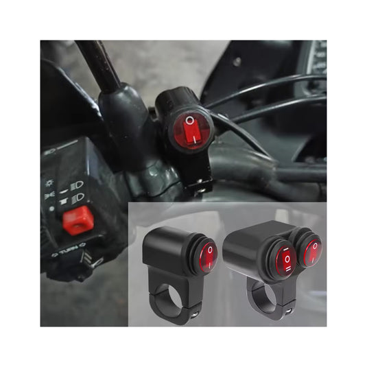 Interruptor alumínio moto 22 mm iluminado estanque