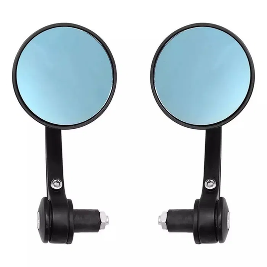 Par de espelhos redondos articuláveis cafe racer