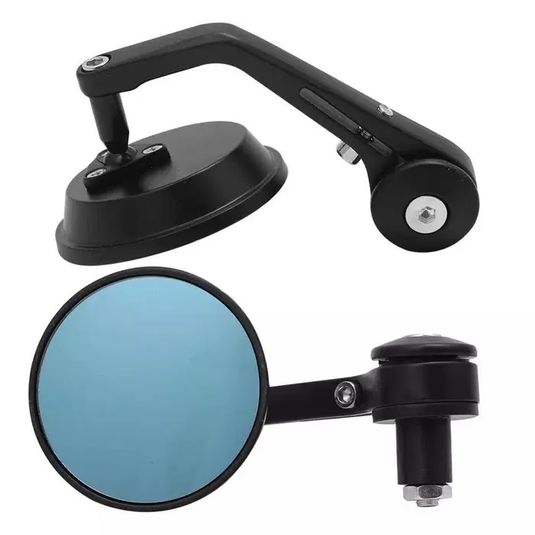 Par de espelhos redondos articuláveis cafe racer