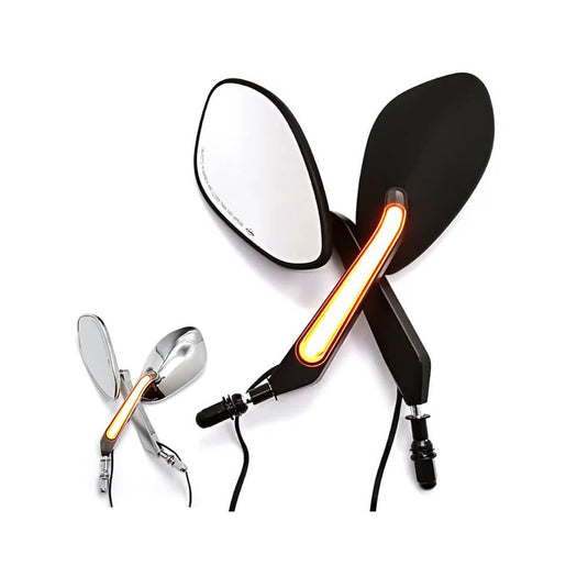 Espelhos retrovisores LED pisca integrado Harley-Davidson – par completo