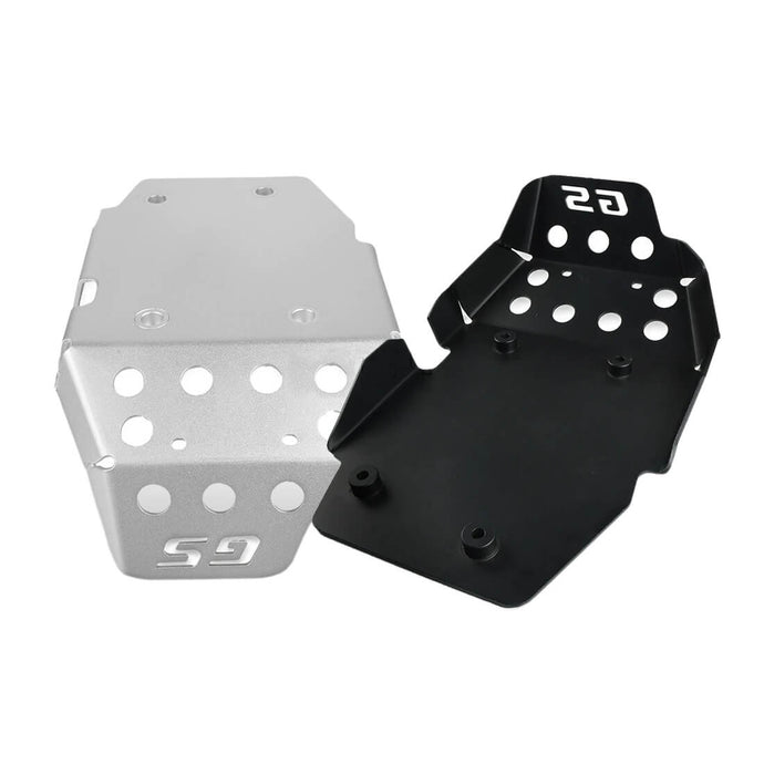 Proteção inferior motor alumínio CNC BMW F650GS F700GS F800GS preta instalada