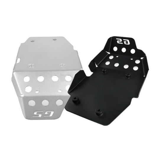 Proteção inferior motor alumínio CNC BMW F650GS F700GS F800GS preta instalada