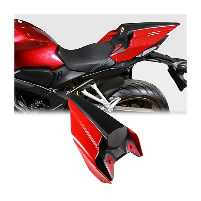 Carenagem traseira vermelha ABS para Honda CBR650R CB650R 2019-2023, acabamento mate premium