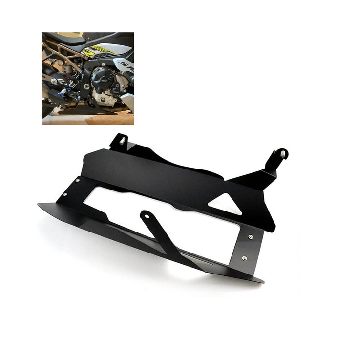 Proteção escape alumínio BMW S1000R 2021-2022 - vista principal design aerodinâmico preto