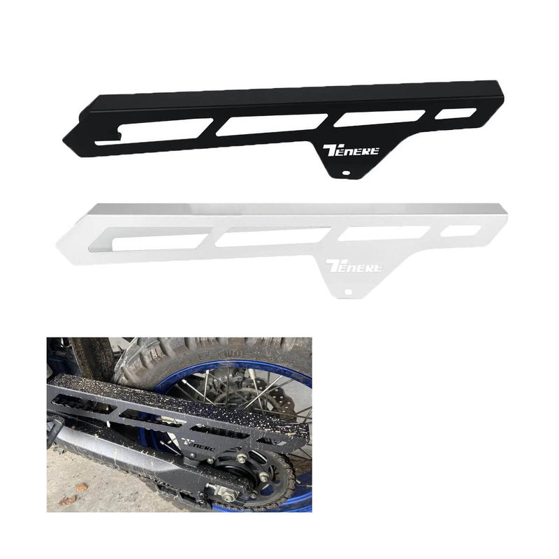 Carregue imagem no visualizador da galeriaProteção de corrente alumínio CNC para Yamaha Tenere 700 e XT660Z em preto
