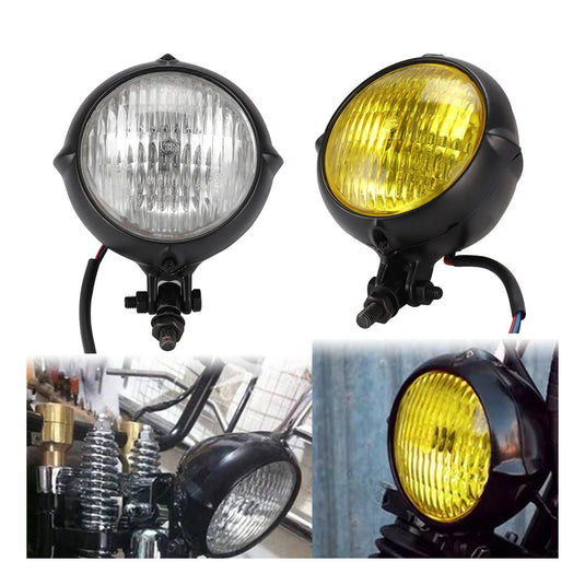 Farol 10 cm com Lâmpada H4 para motos custom