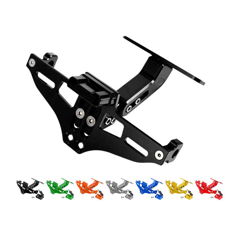 Load image into Gallery viewer, Suporte de matrícula universal CNC alumínio com luz LED para moto
