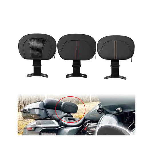 Encosto condutor Harley Touring 2009-2022 couro PU preto - vista principal design low-profile