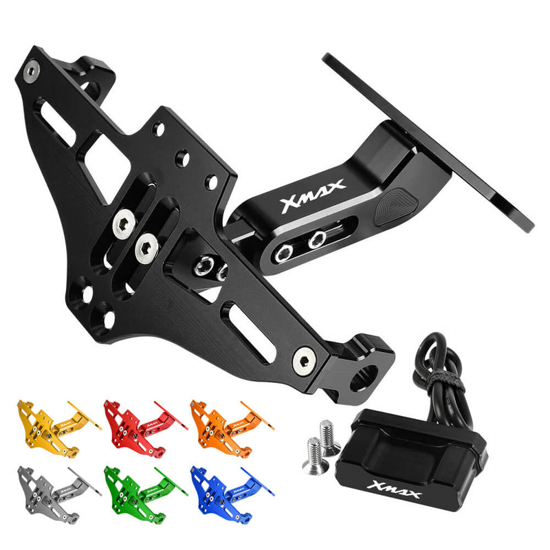 Load image into Gallery viewer, Suporte matrícula ajustável alumínio CNC Yamaha XMAX NMAX 
