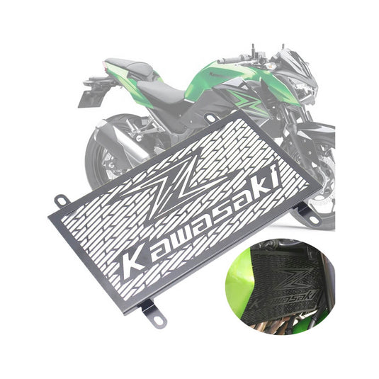 Protetor de radiador aço inoxidável Kawasaki Z250 Z300 Ninja 250 300 preto prateado proteção completa