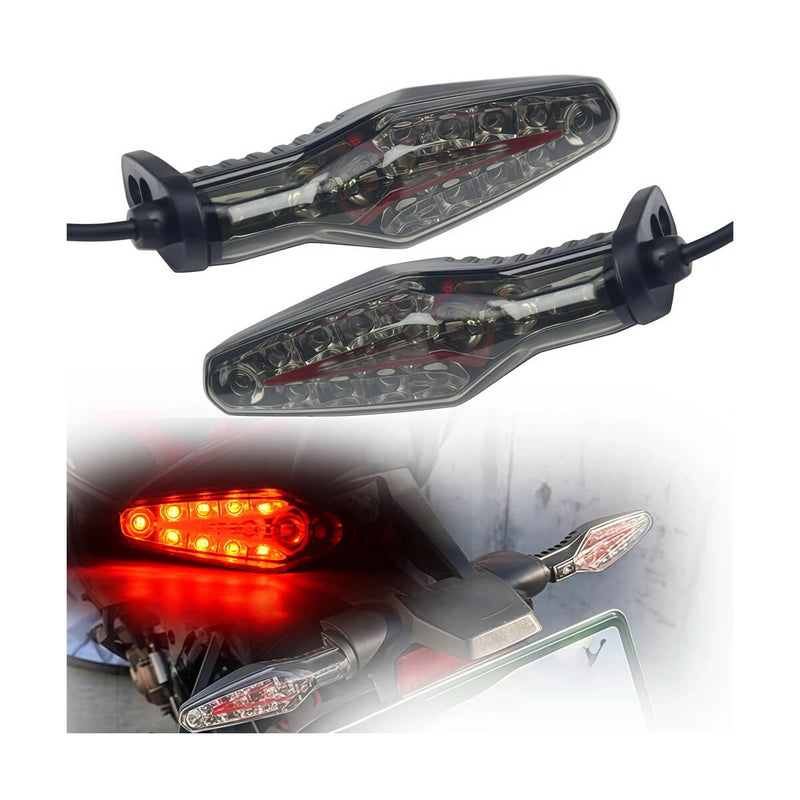 Carregue imagem no visualizador da galeriaPiscas LED traseiros BMW R1250GS com luz de travão integrada âmbar vermelho
