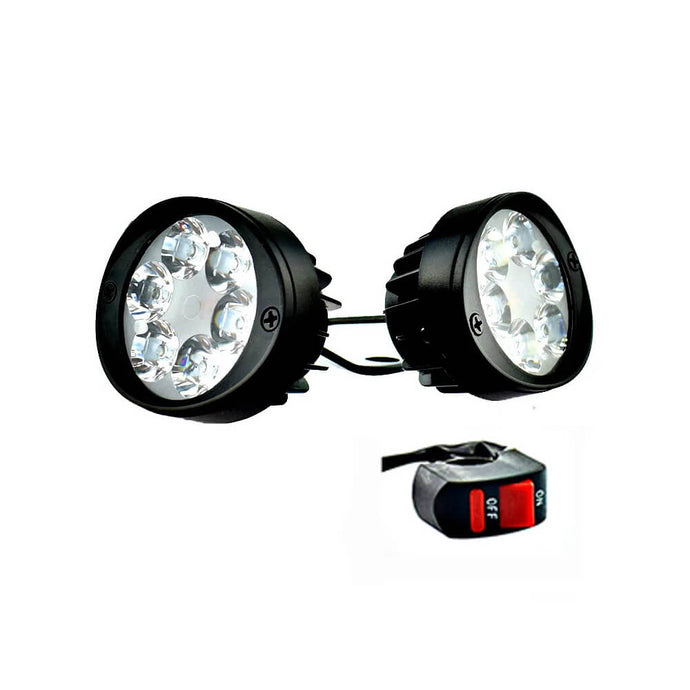 Faróis Auxiliares LED - 6 LEDs 600LM Impermeáveis