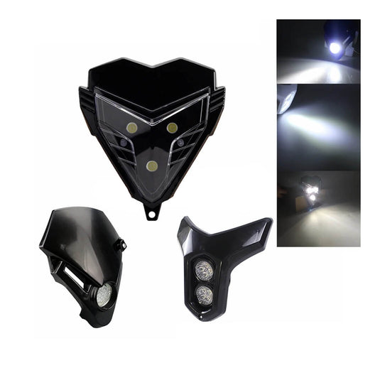 Farol LED universal 12V para moto de motocross, enduro, supermoto e trail