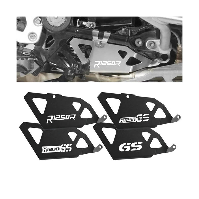 Proteção válvula escape alumínio CNC BMW R1200GS R1250GS Adventure prateado e preto