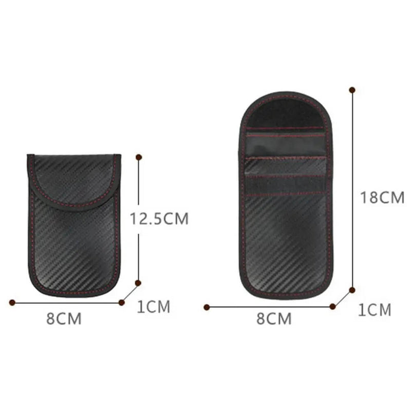 Load image into Gallery viewer, Bolsa Faraday moto – vista frontal com chave no interior

