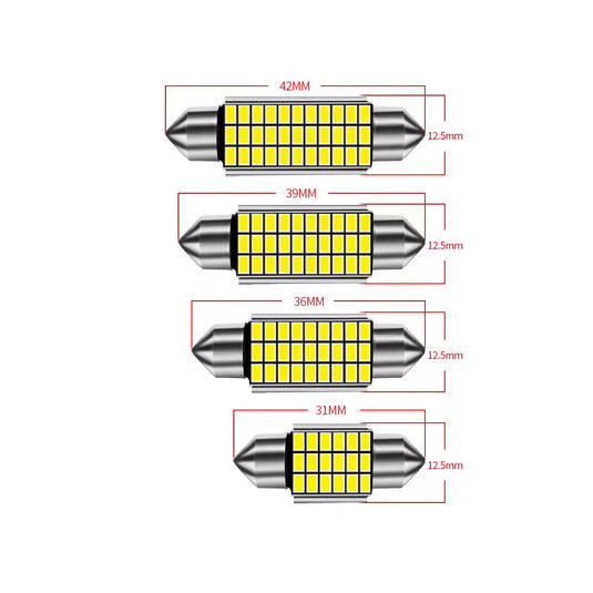 Conjunto lâmpadas CANBUS LED C5W C10W 6000K 12V