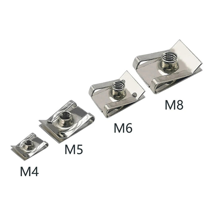 Molas metálicas (5 unidades) carenagem aço inoxidável M4 M5 M6 M8