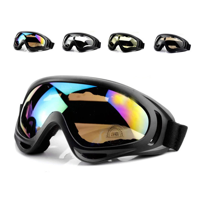 Óculos motocross ski fita preta