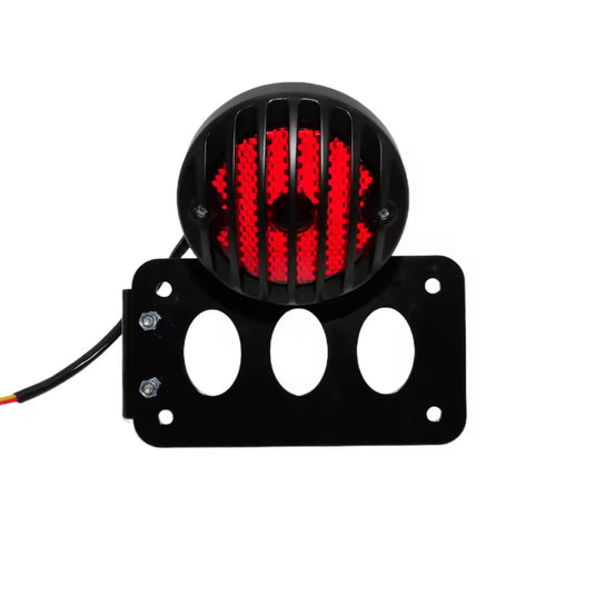 Farolim traseiro 12V suporte matrícula lateral - chopper bobber