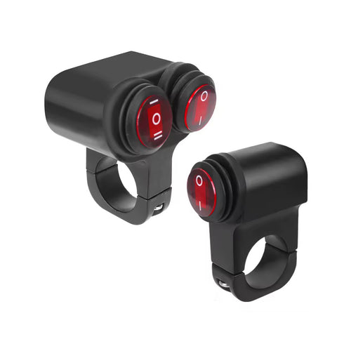 Interruptor alumínio moto 22 mm iluminado estanque