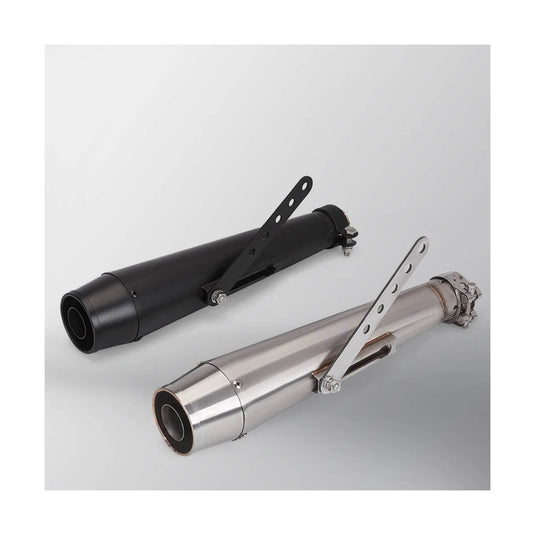 Ponteira escape retro aço inoxidável 380 mm com redutores 38-45 mm