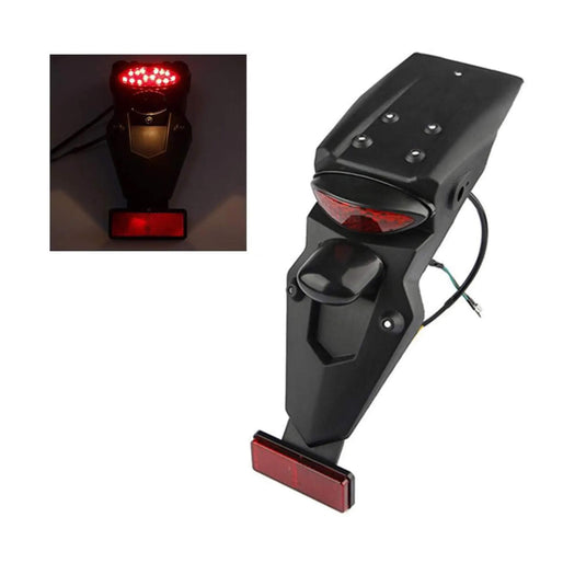 Guarda-lamas traseiro universal com luz LED e suporte para matrícula