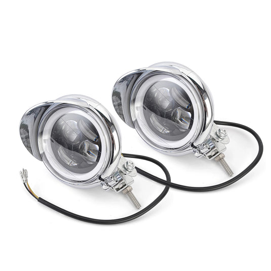 Faróis auxiliares LED Universais cromados - 20W/26W Duplo feixe