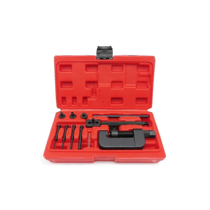 Kit ferramentas rebitar corrente 13 peças com estojo