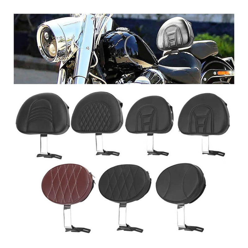 Carregue imagem no visualizador da galeriaEncosto condutor couro PU preto para Harley Softail 2007-2017
