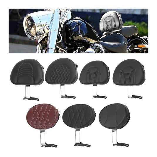 Encosto condutor couro PU preto para Harley Softail 2007-2017