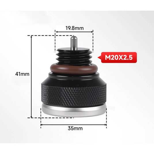 Termómetro de óleo 0-200°C para moto - mostrador 35mm, rosca M20x2.5