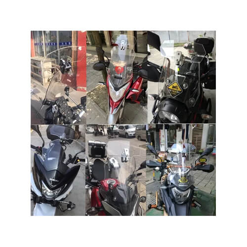 Load image into Gallery viewer, Deflector para-brisas moto com suporte titânio e vidro curvo de alta qualidade 
