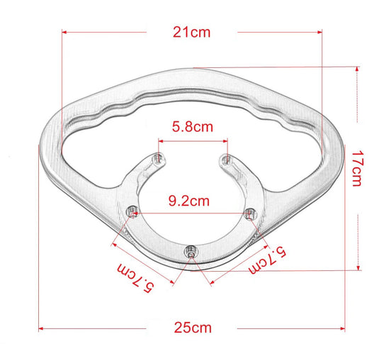 Pega de Passageiro para Depósito Kawasaki - Alumínio CNC