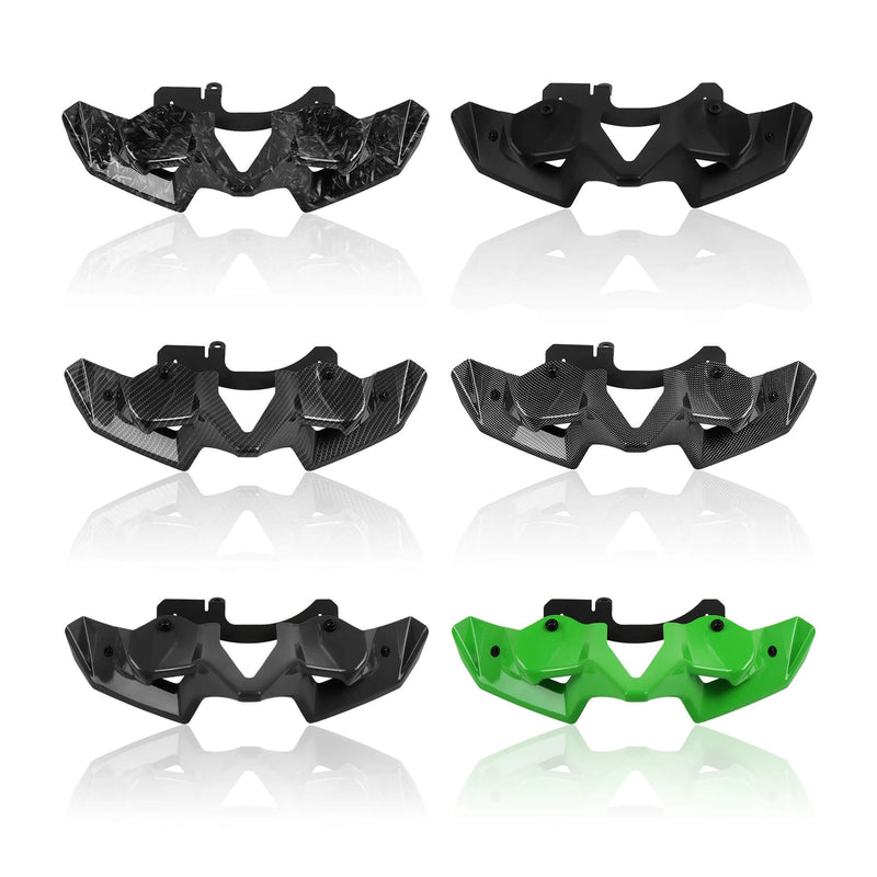Load image into Gallery viewer, Spoiler frontal Kawasaki Z900 instalado na moto em verde 
