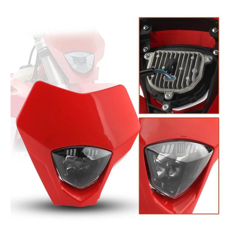 Load image into Gallery viewer, Farol LED Gas Gas montado em moto de motocross
