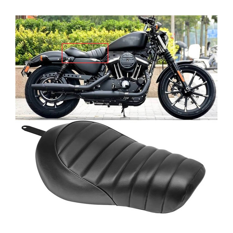 Load image into Gallery viewer, Banco solo condutor Harley Sportster - detalhe couro sintético alta qualidade preto
