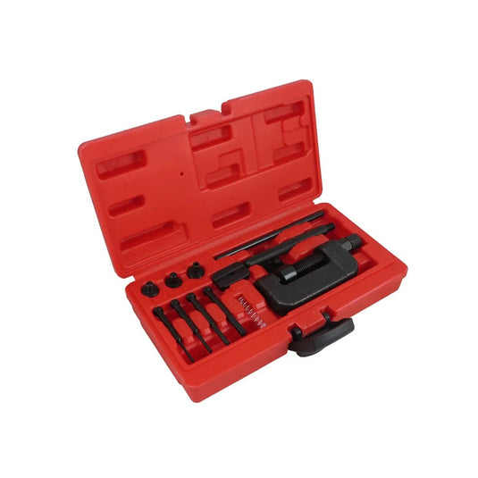 Kit ferramentas rebitar corrente 13 peças com estojo