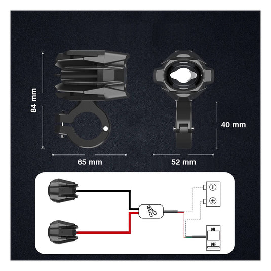 Faróis de Nevoeiro LED - 6000K Super Brilhantes 50W