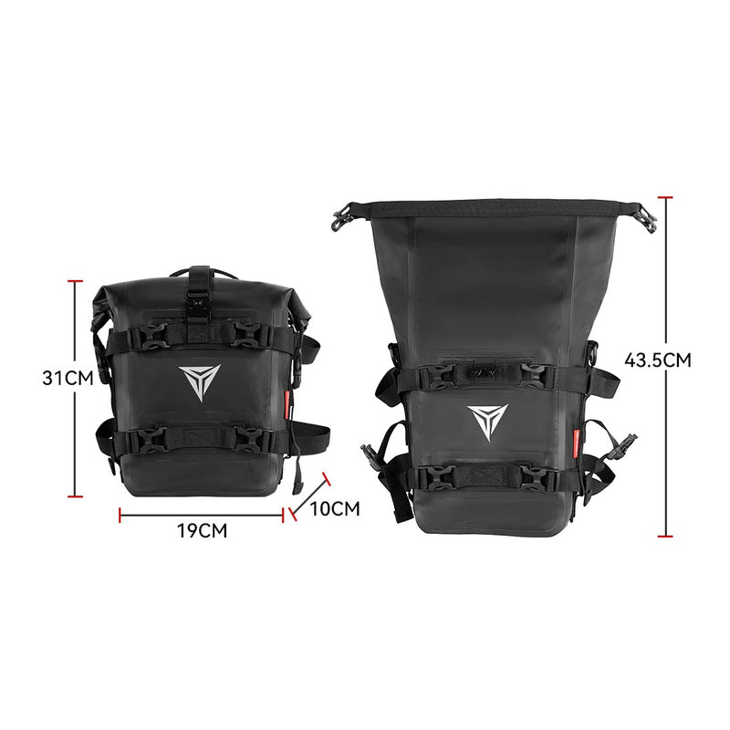 Carregue imagem no visualizador da galeriaSaco lateral para motos 8L - Impermeável para barras de proteção
