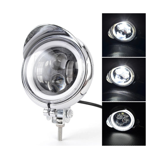 Faróis auxiliares LED Universais cromados - 20W/26W Duplo feixe