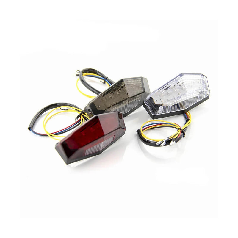 Carregue imagem no visualizador da galeriaFarolim Traseiro LED para Moto - 11 LEDs Multifuncional com Pisca Integrado
