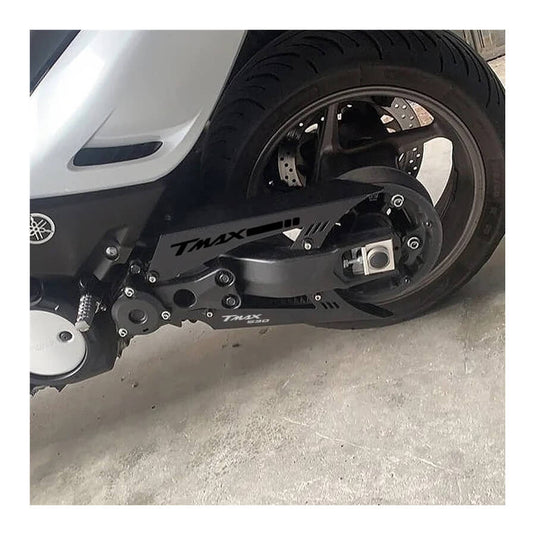 Proteção de correia TMAX 530/560 em alumínio CNC - vista frontal 