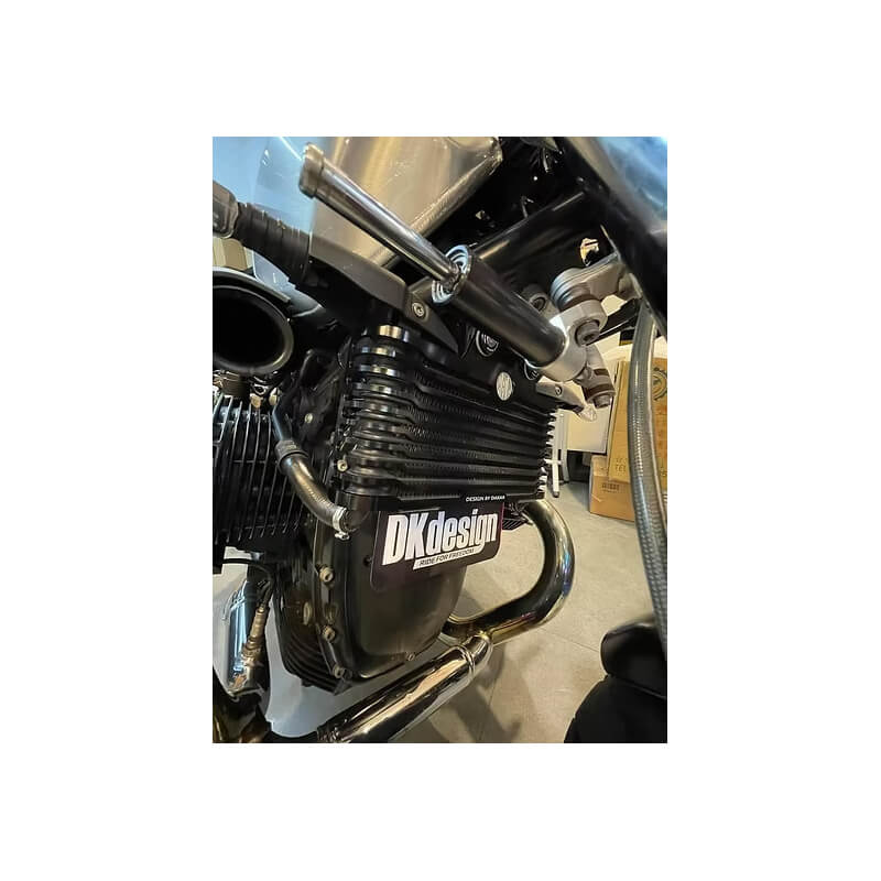 Load image into Gallery viewer, Proteção de radiador de óleo para BMW R nineT instalada na moto
