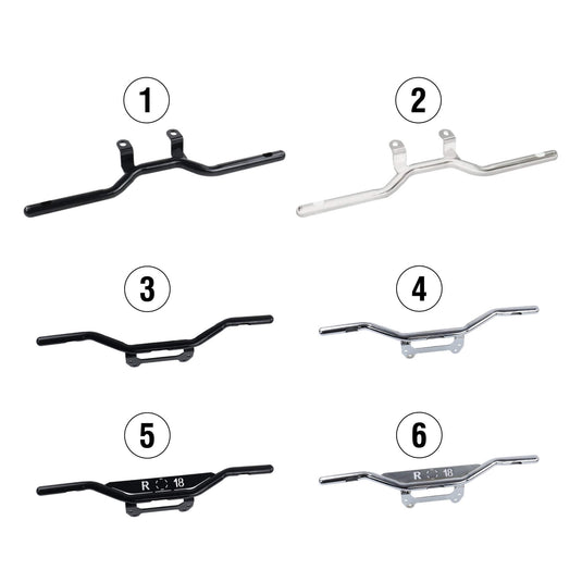 Suporte faróis BMW R18 aço inox 22mm compatibilidade modelos Classic Transcontinental