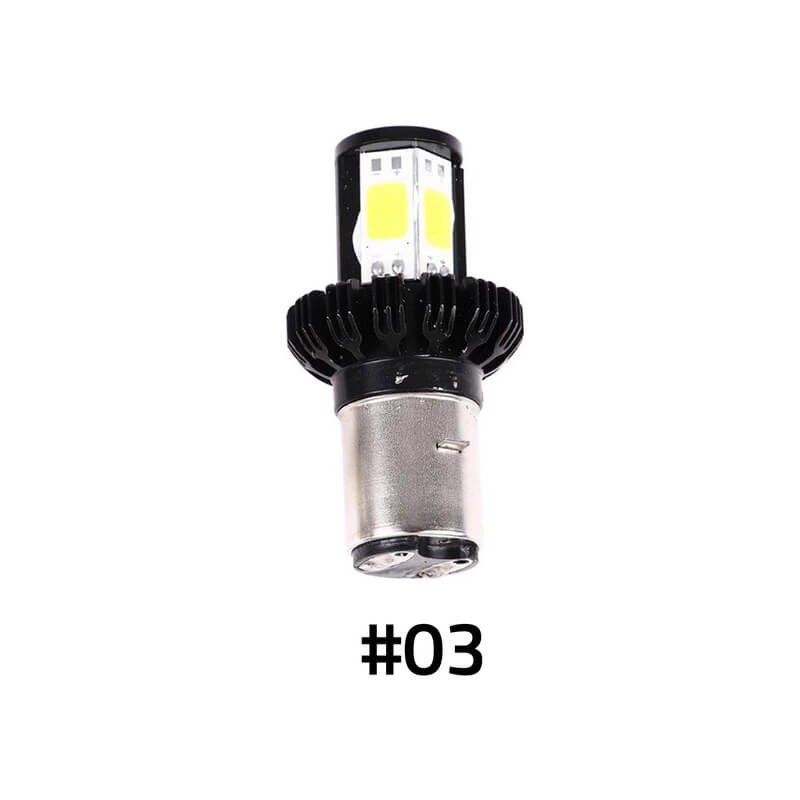 Carregue imagem no visualizador da galeriaLâmpada LED moto farol frontal - modelo H4 vista frontal
