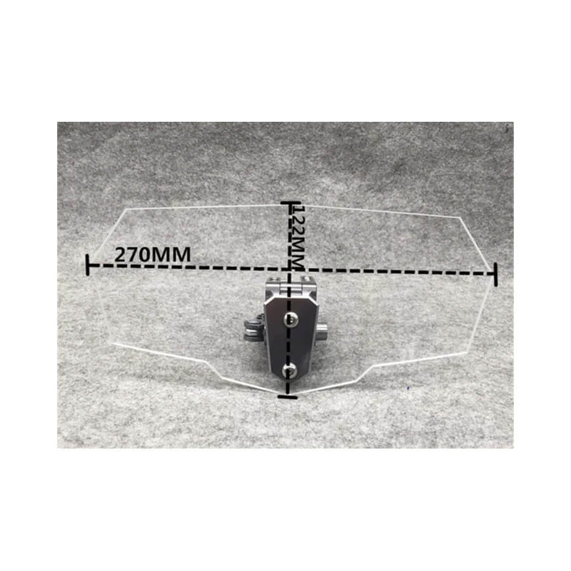 Load image into Gallery viewer, Extensor de para-brisas universal para moto instalado - proteção contra vento 
