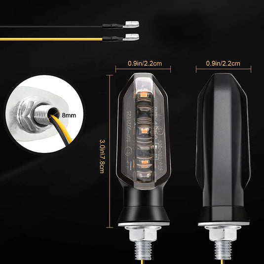 Par piscas LED roscados