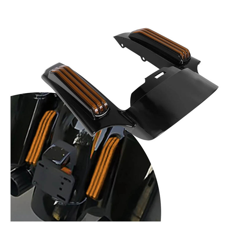 Carregue imagem no visualizador da galeriaVista lateral extensão guarda-lamas com LED para Harley Davidson Touring

