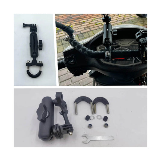 Suporte para GoPro/Insta360/DJI - Fixação em guiador ou espelho retrovisor de moto