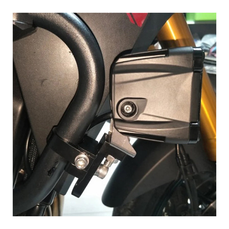 Carregue imagem no visualizador da galeriaPar de suportes em alumínio para faróis auxiliares bainhas moto
